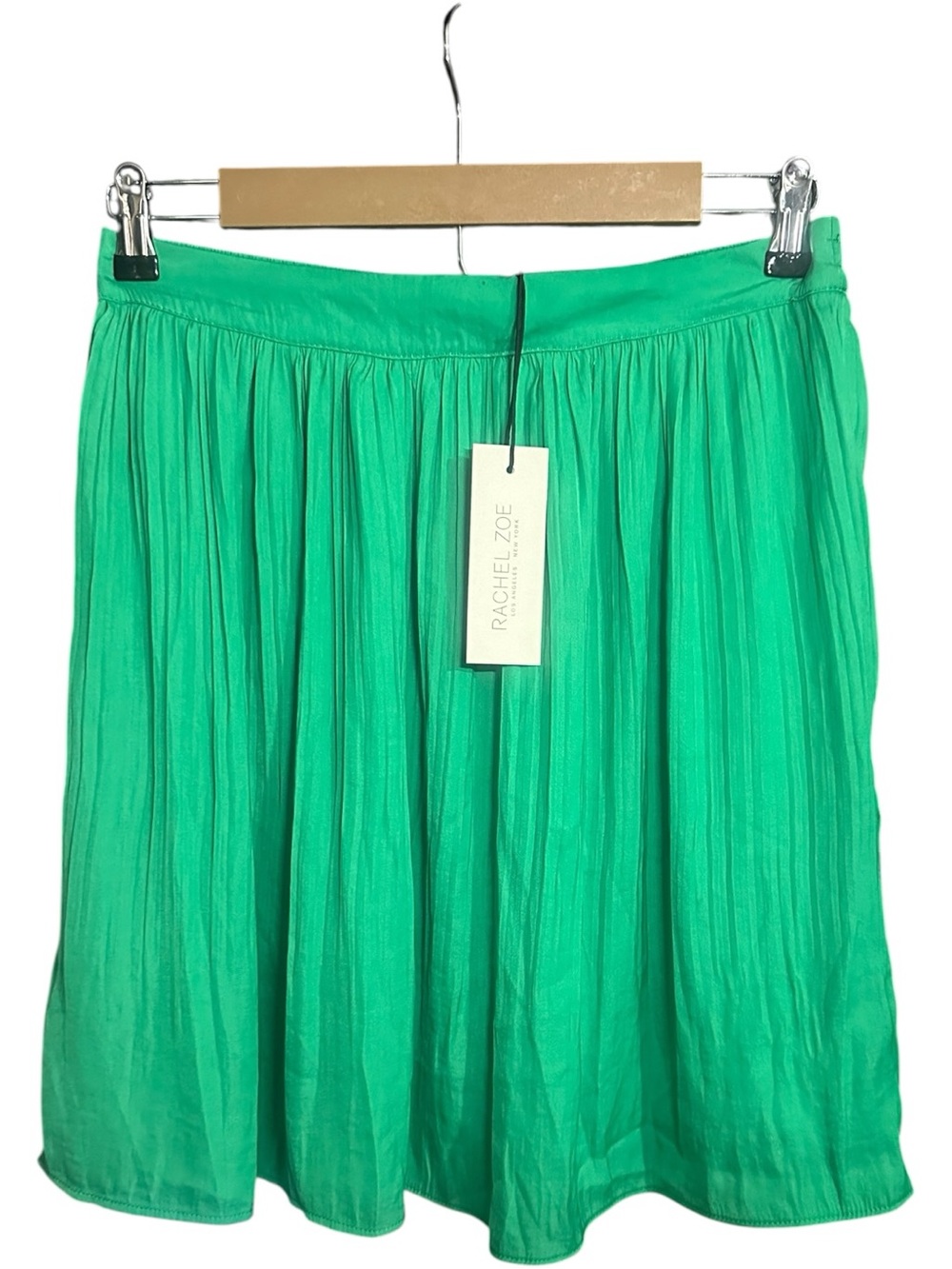 Rachel Zoe Accordion Pleated Mini Skirt NWT Green Size Small